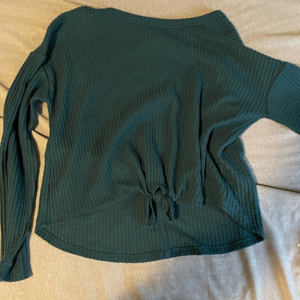 forrest green cropped long sleeve